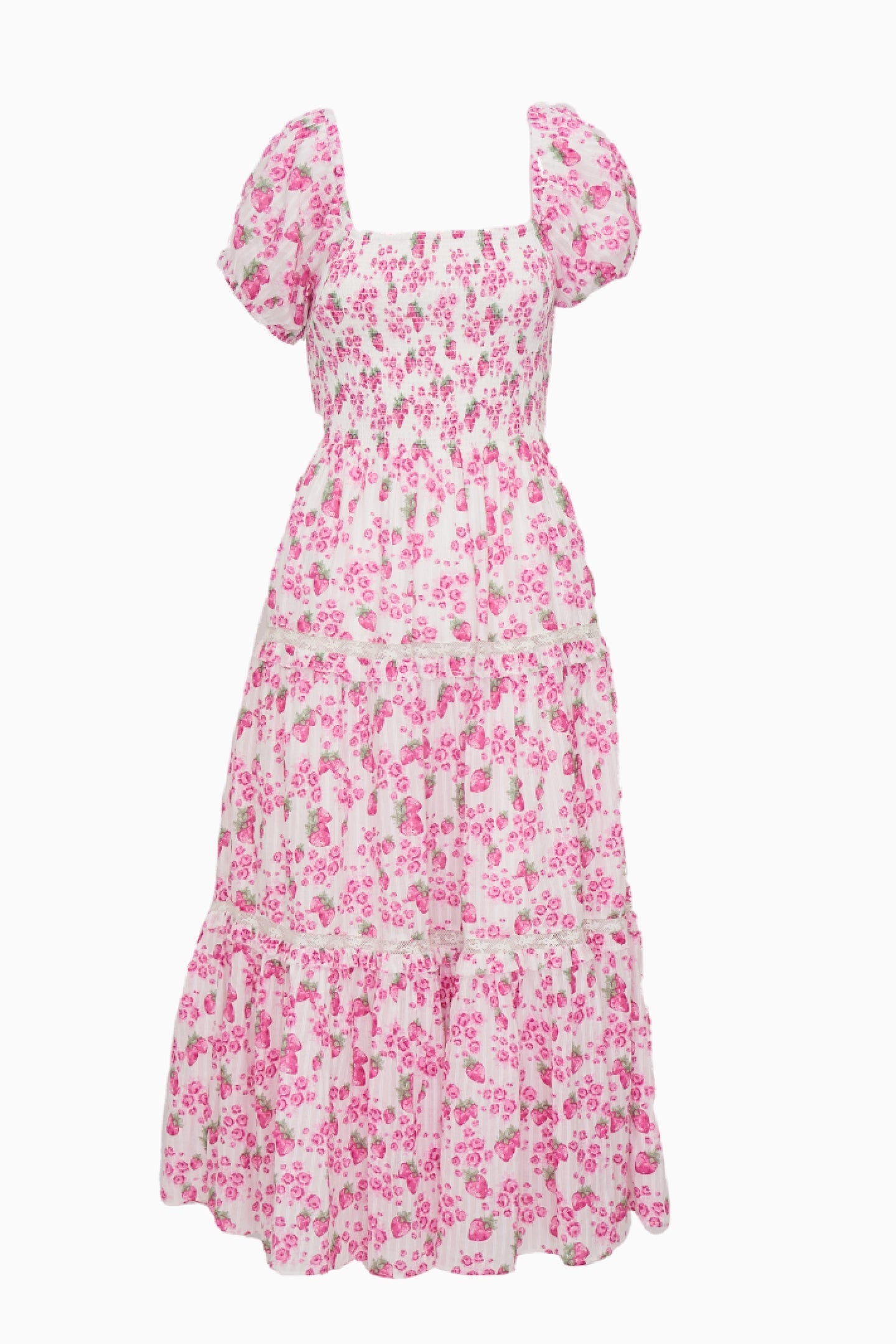 Masie Summer Heirloom Print Midi Dress